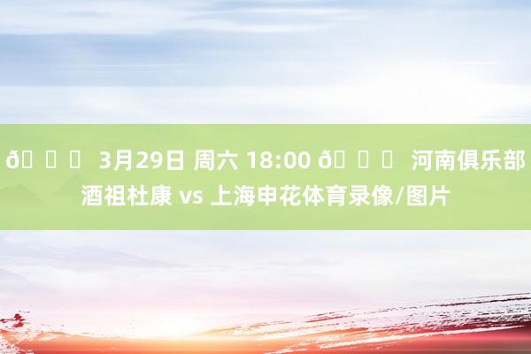 📅 3月29日 周六 18:00 🆚 河南俱乐部酒祖杜康 vs 上海申花体育录像/图片
